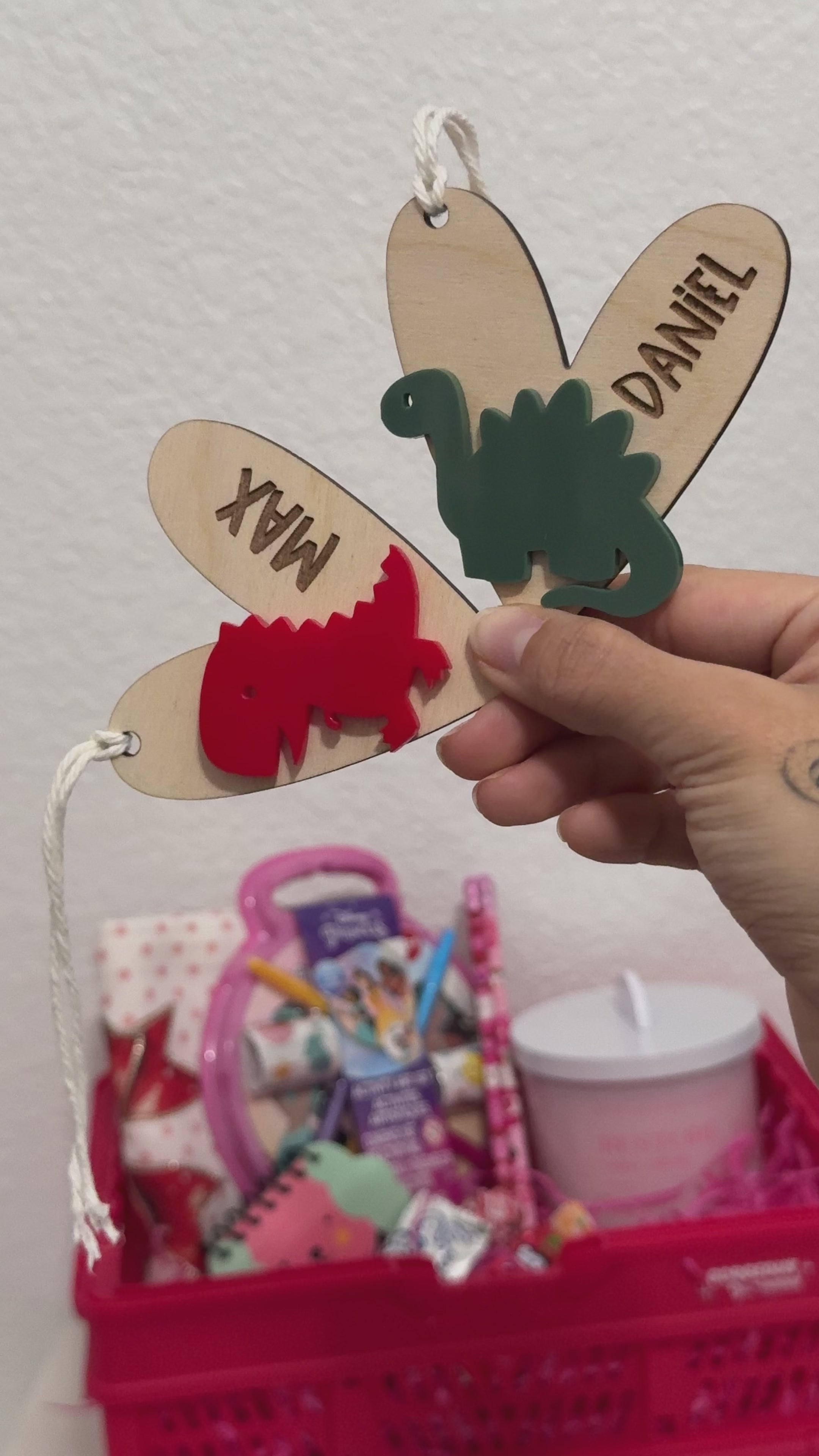 Dinosaur Heart Valentines Tag