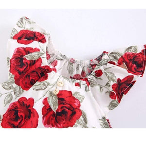 2-Piece Rose Print Bodysuit