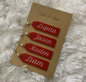 acrylic name tags for presents