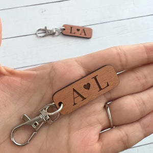 Initial Couple Keychains