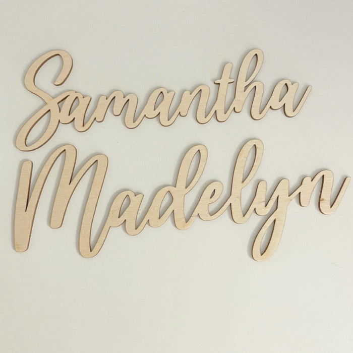 name cutouts for room decor or photoshoot