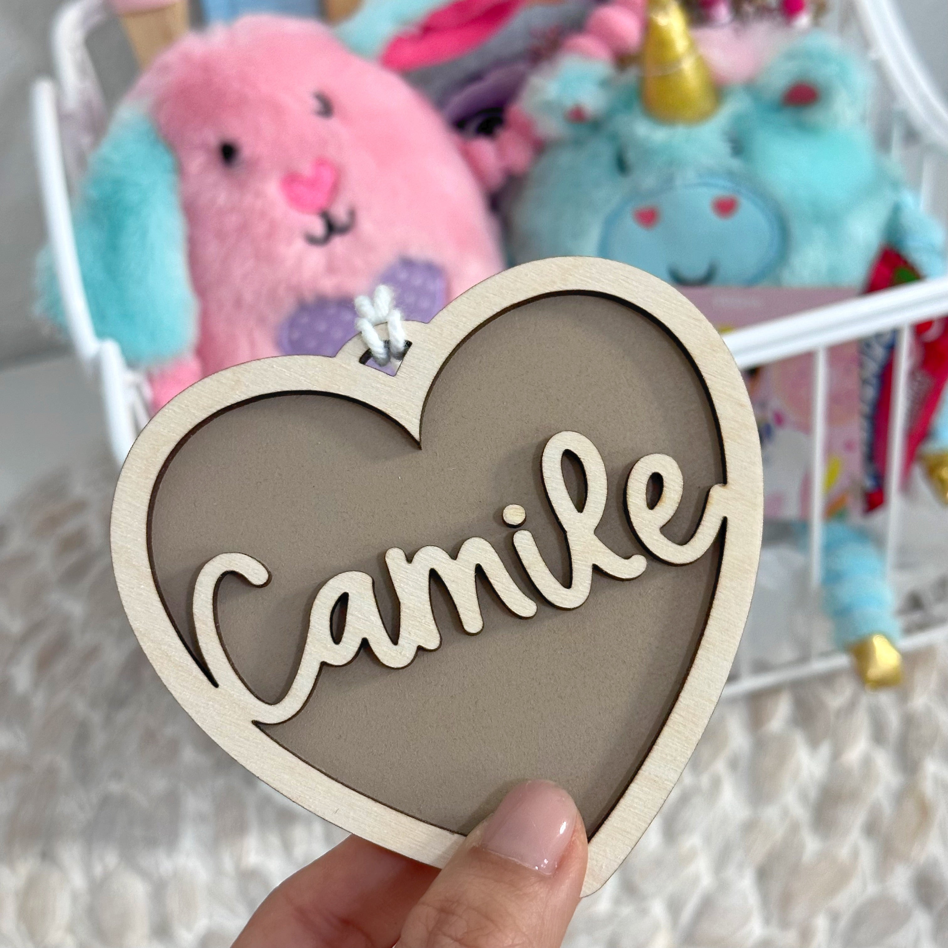 Heart Double Layer Name Tags