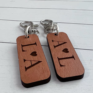 Initial Couple Keychains