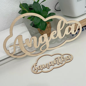 cloud custom personalized  nursery room sign 