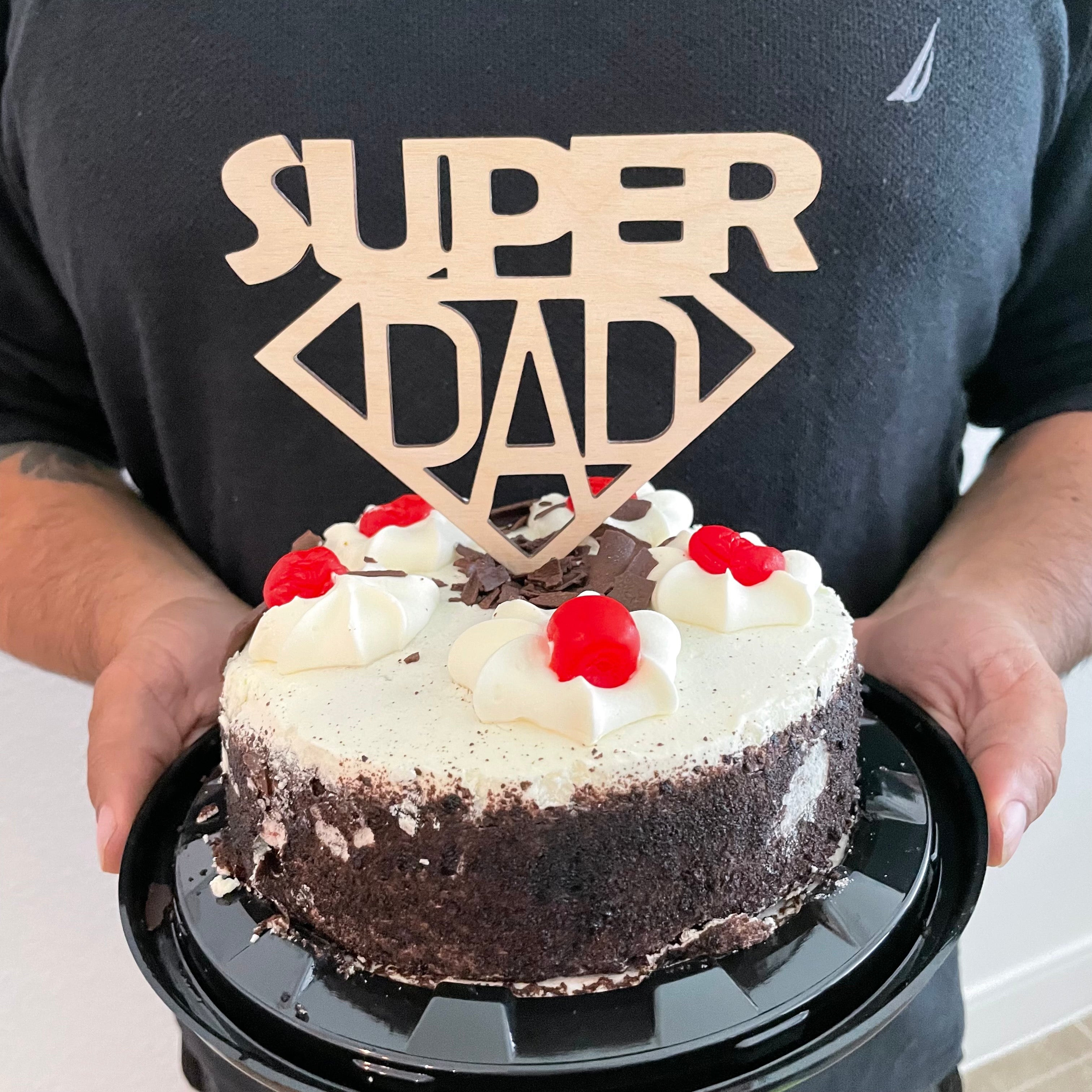 Best Dad Ever Cake Topper | Happy fathers day cake, Cake toppers, Fathers  day cake