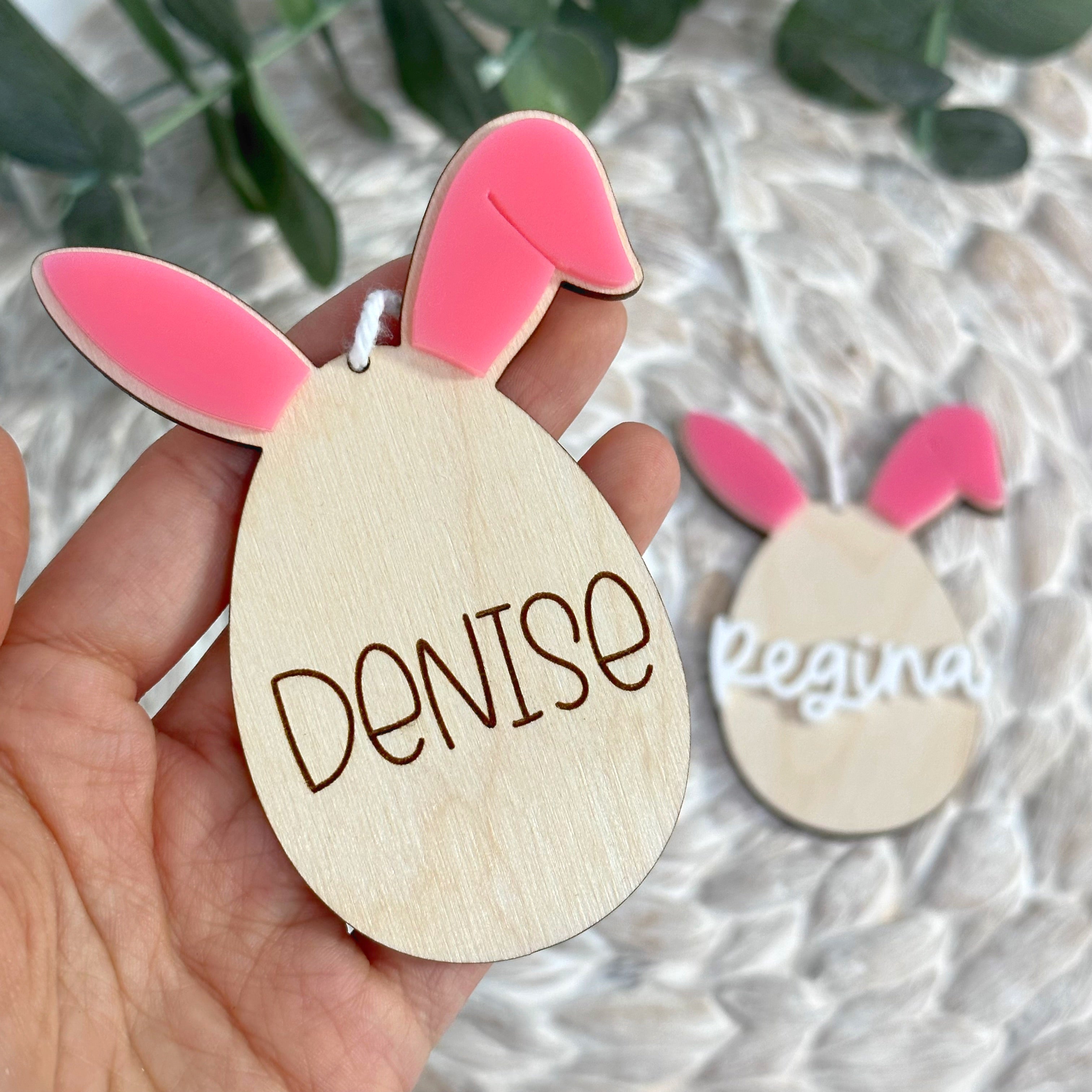 Easter Egg Bunny Name Tag