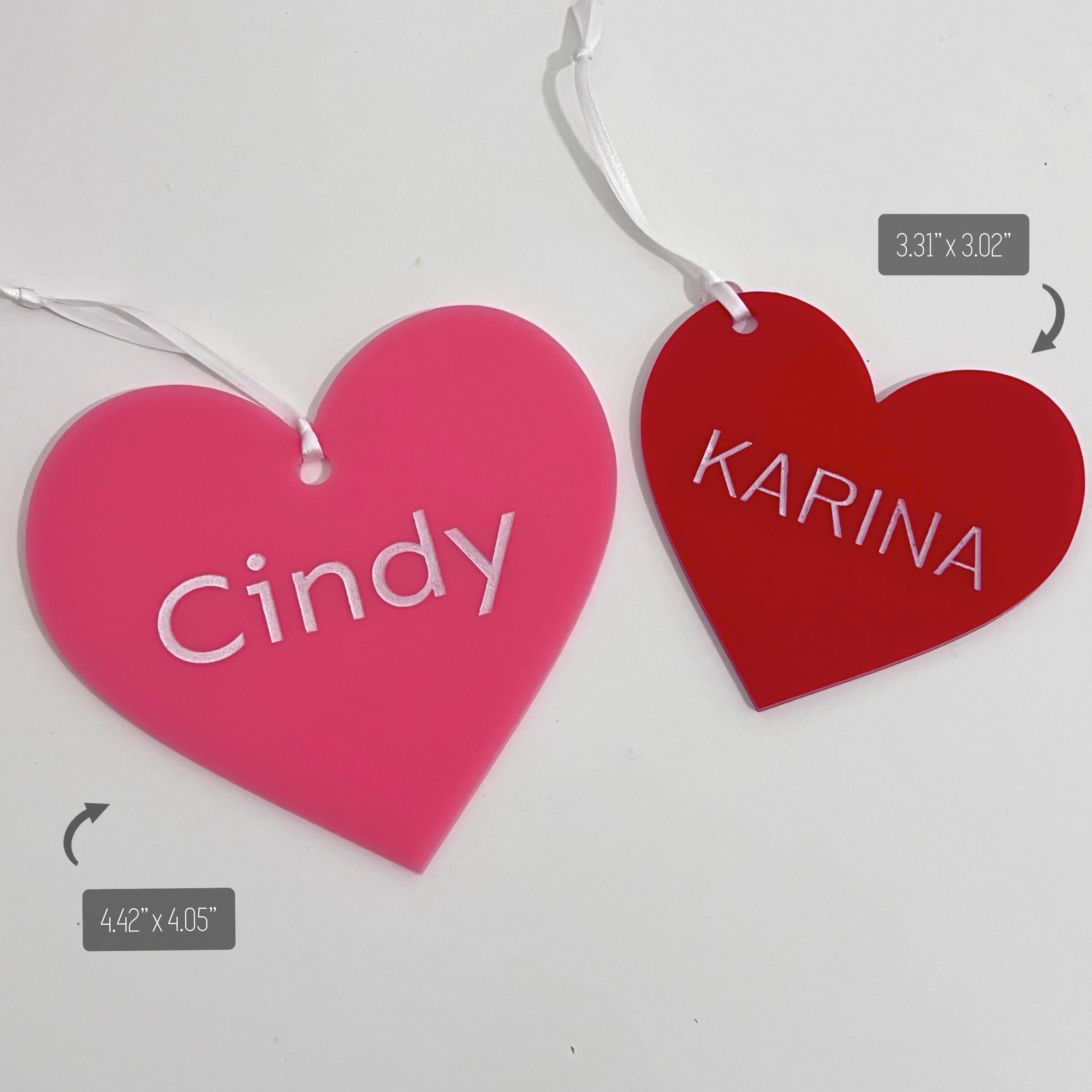 Acrylic Heart Tag