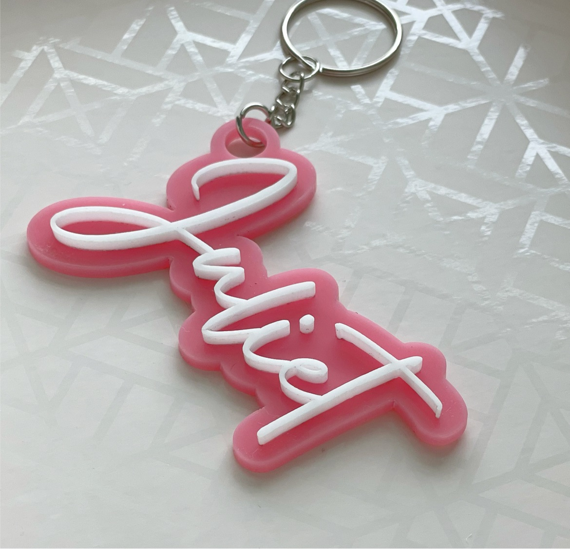 barbie tag keychain 